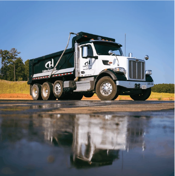 Earth hauling truck